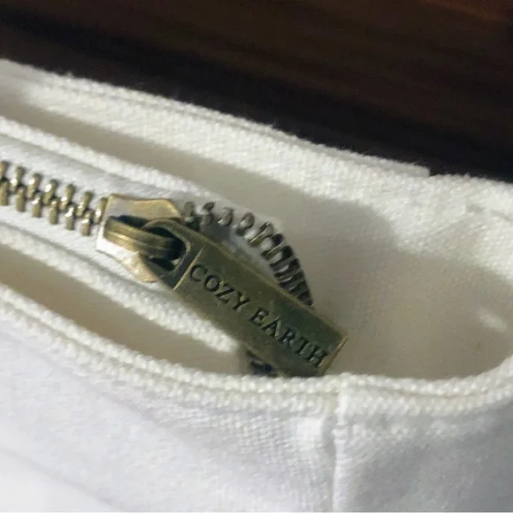 Cozy Earth Canvas & Faux Leather Reusable Tote Bag - Picture 5 of 8